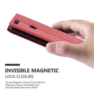 Honor 8 / 8 PREMIUM lommebokdeksel case (rød)