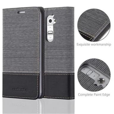 LG G2 lommebokdeksel etui (grå)