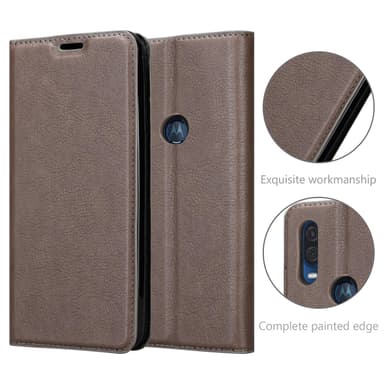 Motorola ONE VISION lommebokdeksel case (brun)