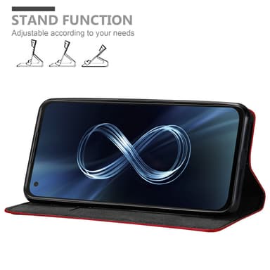 Asus ZenFone 8 lommebokdeksel case (rød)