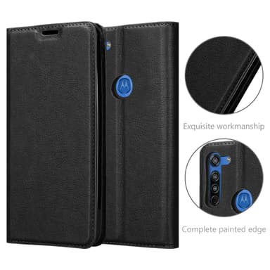 Motorola MOTO G8 lommebokdeksel case (svart)