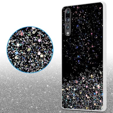 Huawei P20 PRO / P20 PLUS Silikondeksel Glitter (svart)