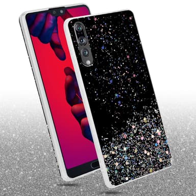Huawei P20 PRO / P20 PLUS Silikondeksel Glitter (svart)
