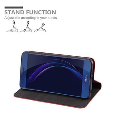 Honor 8 / 8 PREMIUM lommebokdeksel case (rød)