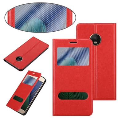 Motorola MOTO G5 PLUS lommebokdeksel cover (rød)