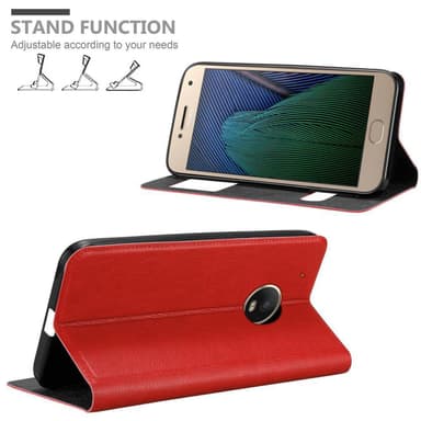 Motorola MOTO G5 PLUS lommebokdeksel cover (rød)