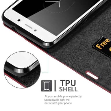 Huawei Enjoy 7 PLUS lommebokdeksel case (rød)
