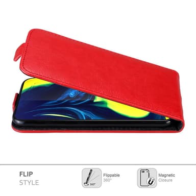 Samsung Galaxy A80 / A90 4G deksel flip cover (rød)