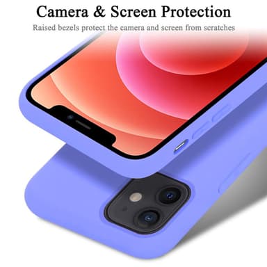 iPhone 12 MINI silikondeksel case (lilla)