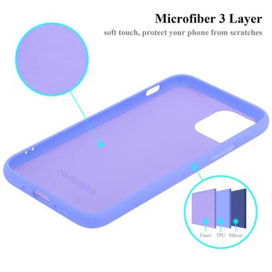 iPhone 12 MINI silikondeksel case (lilla)