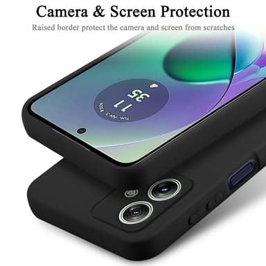 Motorola Moto G54 silikondeksel case (Svart)