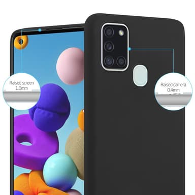 Deksel Samsung Galaxy A21s Silikon cover (svart)