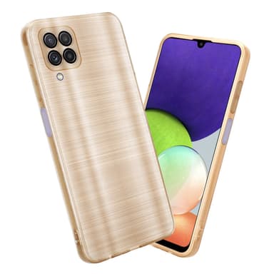 Samsung Galaxy A22 4G Silikondeksel Beskyttelse (gold)