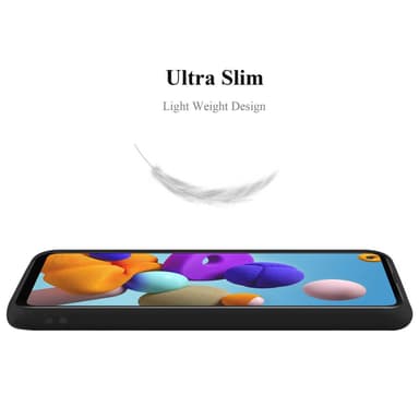 Deksel Samsung Galaxy A21s Silikon cover (svart)