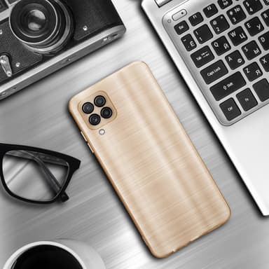 Samsung Galaxy A22 4G Silikondeksel Beskyttelse (gold)
