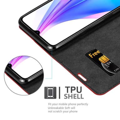 Xiaomi RedMi NOTE 8T lommebokdeksel case (rød)