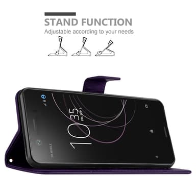 Sony Xperia XZ1 COMPACT lommebokdeksel Blomster (lilla)