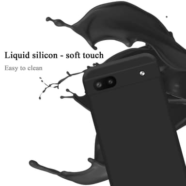 Google PIXEL 6A silikondeksel case (Svart)
