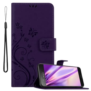 Sony Xperia XZ1 COMPACT lommebokdeksel Blomster (lilla)