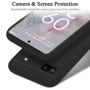 Google PIXEL 6A silikondeksel case (Svart)