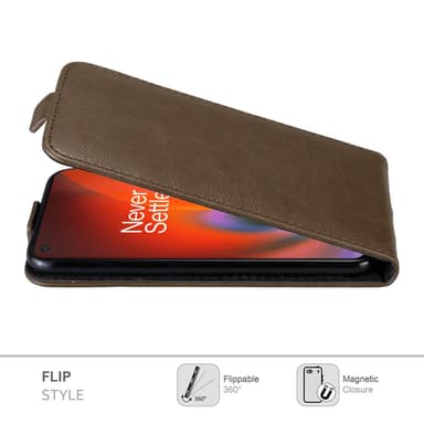 OnePlus Nord 2 5G deksel flip cover (brun)