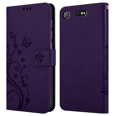 Sony Xperia XZ1 COMPACT lommebokdeksel Blomster (lilla)