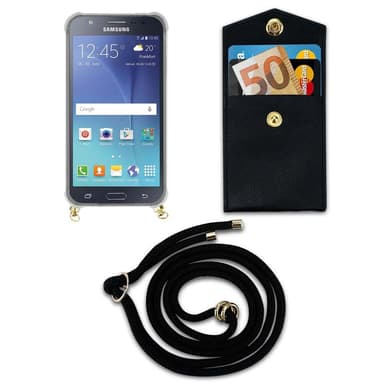 Samsung Galaxy J5 2015 Deksel med Halskjede (svart)