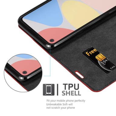 Google PIXEL 4A lommebokdeksel case (rød)