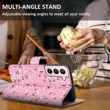 Samsung Galaxy S21 FE lommebokdeksel etui (rosa)