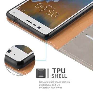 Nokia 3 2017 lommebokdeksel etui (brun)