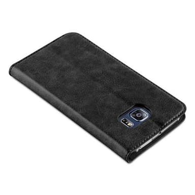 Samsung Galaxy S6 EDGE lommebokdeksel case (svart)