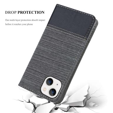 iPhone 14 lommebokdeksel etui (grå)