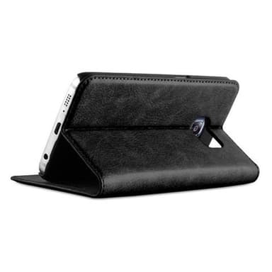 Samsung Galaxy S6 EDGE lommebokdeksel case (svart)