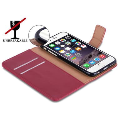 iPhone 6 PLUS / 6S PLUS lommebokdeksel etui (rød)