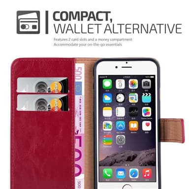 iPhone 6 PLUS / 6S PLUS lommebokdeksel etui (rød)