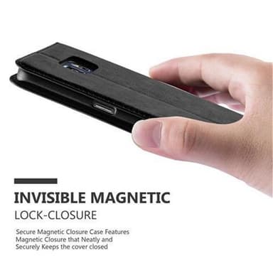 Samsung Galaxy S6 EDGE lommebokdeksel case (svart)