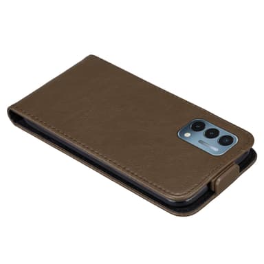 OnePlus Nord N200 5G deksel flip cover (brun)