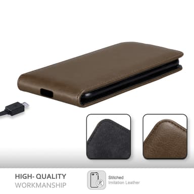 OnePlus Nord N200 5G deksel flip cover (brun)