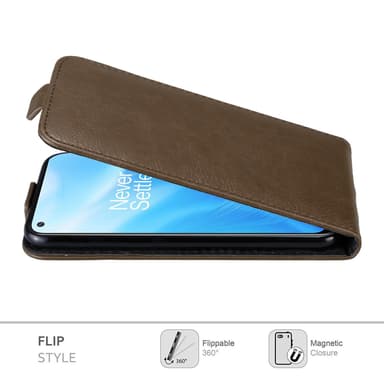 OnePlus Nord N200 5G deksel flip cover (brun)