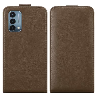 OnePlus Nord N200 5G deksel flip cover (brun)