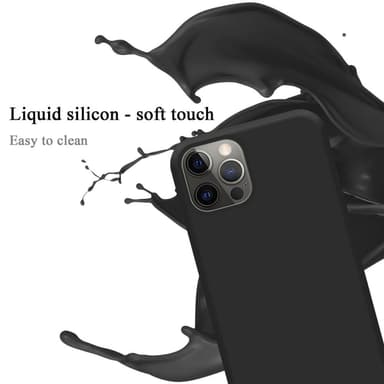 iPhone 12 / 12 PRO silikondeksel case (svart)