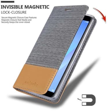 Huawei Y6 PRIME lommebokdeksel etui (grå)