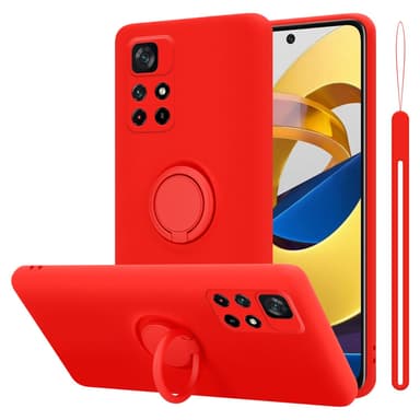 Deksel Xiaomi POCO M4 PRO 5G Ring Case (rød)