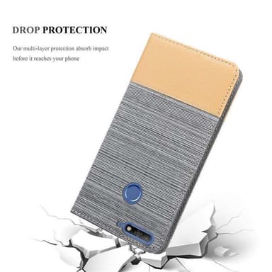 Huawei Y6 PRIME lommebokdeksel etui (grå)