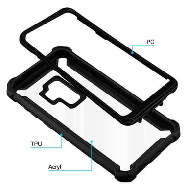 Samsung Galaxy S9 PLUS Deksel Case Cover (svart)