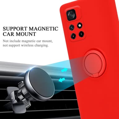 Deksel Xiaomi POCO M4 PRO 5G Ring Case (rød)