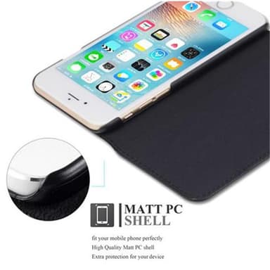 Lommebokdeksel iPhone 6 / 6S case (svart)