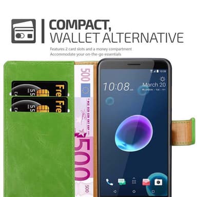HTC Desire 12 lommebokdeksel etui (grønn)
