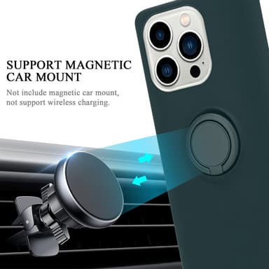 Deksel iPhone 14 PRO Ring Case (grønn)