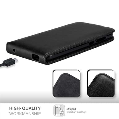 ZTE Blade A612 deksel flip cover (svart)